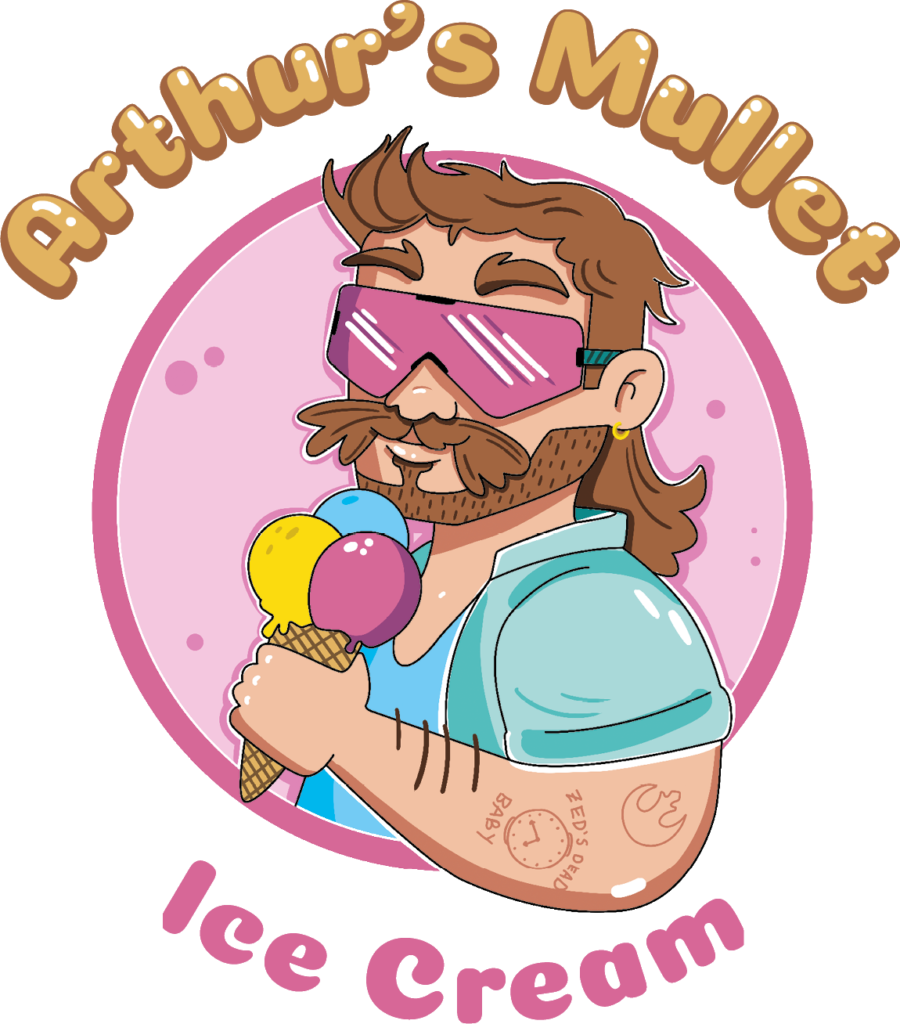 arthur's mullet ice cream logo